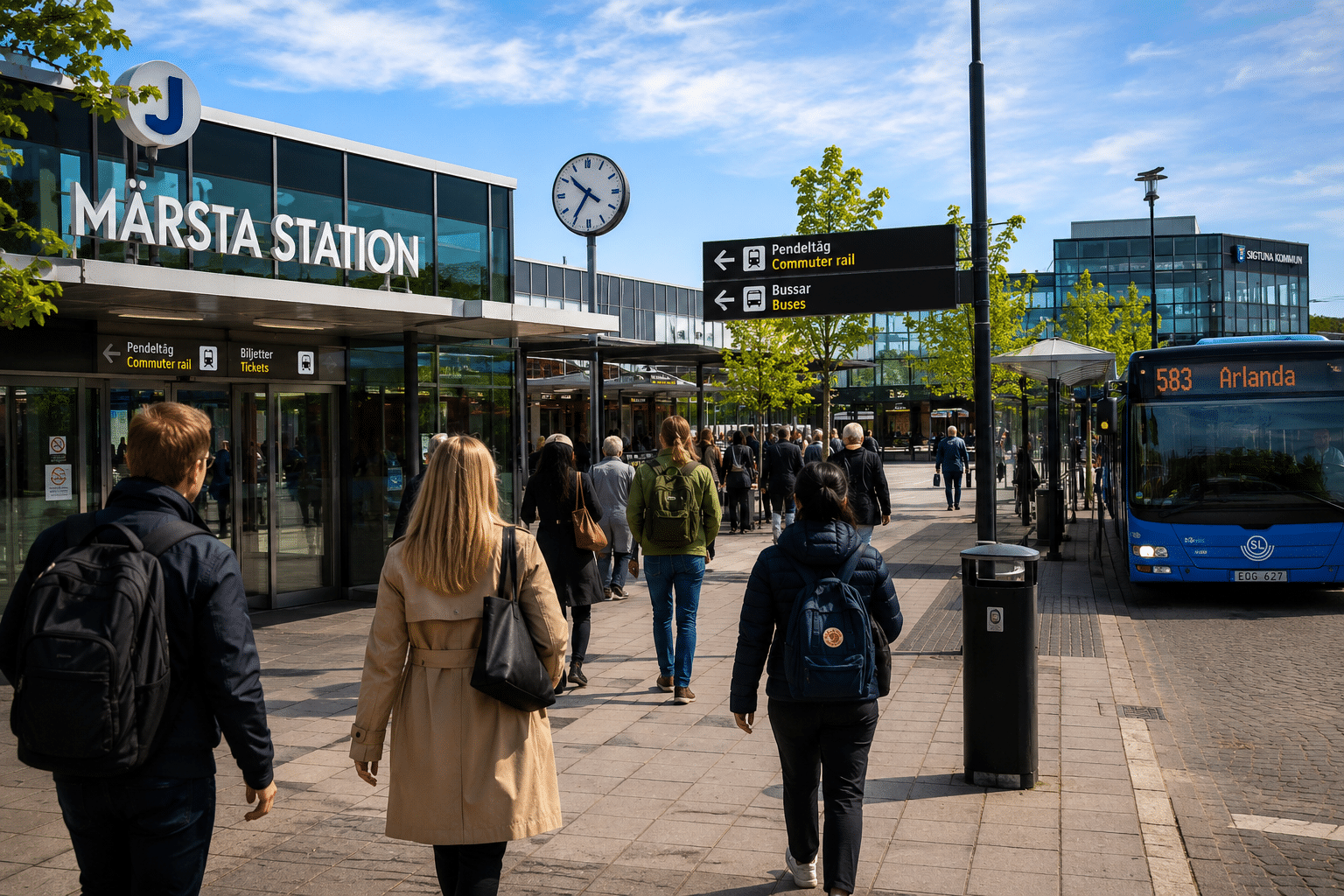 Märsta station och Liberalernas förslag för jobb och kollektivtrafik i Sigtuna kommun